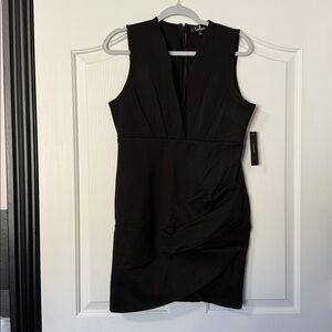 Lulu's Elegant Black Mini Dress